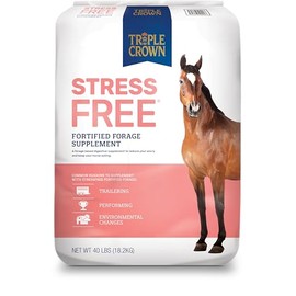 Triple Crown Stress Free Forage for Horses, Calming Equine Supplement, Stress Relief Forage, Anxiety Relief Horse Supplement, 50 lbs