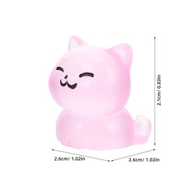 TOPPERFUN 30Piezas Mini Gatos, Estatua de Gato de Resina Luminosa de 26mm, Adornos de Animales en Miniatura para Decoración de Casas de Juguete