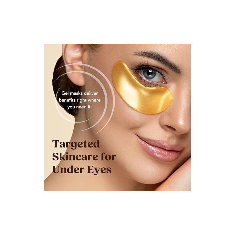 24K Gold Eye Masks - 15 Pairs | Under Eye