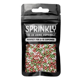 SPRINKLY - Glimmer Pearls - Red, White & Green - 30g