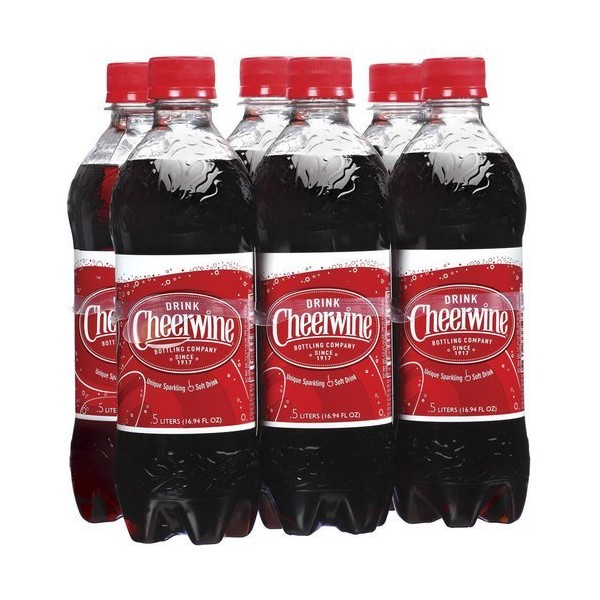 Cheerwine Cherry Soda (6 Pack Plastic Bottles)