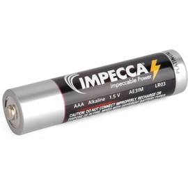 IMPECCA AAA Batteries, All Purpose Alkaline Batteries (100-Pack) High Performance AAA Battery Long Lasting Shelf Life and Leak Resistant 100-Count LR3 - Platinum Series (Case Included!)