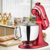 LimCryspp 4.5-5QT Stainless Steel Mixer Bowl, Tilting Vertical Mixer, Splash