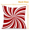 GOOESING Red Swirl Christmas Pillow Covers 18x18 Inch Sweet Candy