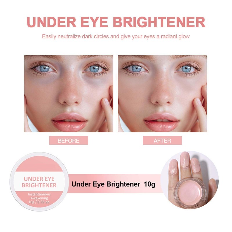 Under Eye Brightener and Concealer - Long Lasting Pink Cream