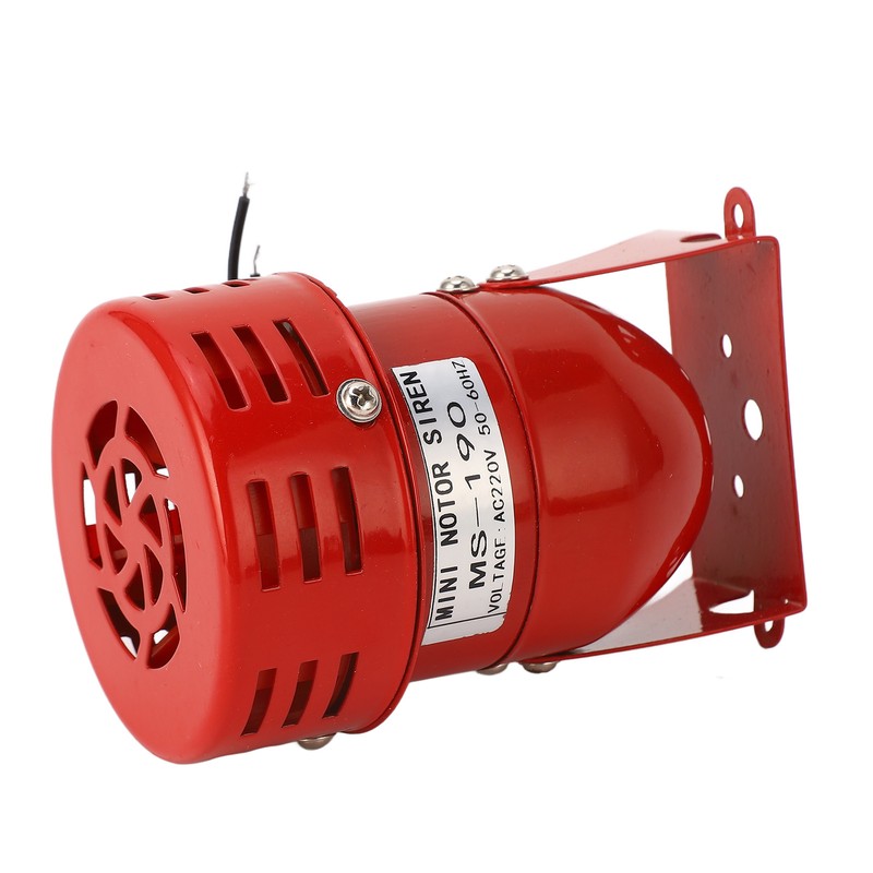 Industrial Motor Alarm Bell Red Color Steel Mini Horn Sound