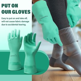 SUPPORTSMART Donning Gloves for Compression Stockings - Enhanced Grip, Tear-Resistant, Reusable, Latex-Free – Easy Donning & Doffing for Compression Socks & Thigh-Highs - Green, 1 Pair (Small)