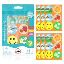 虫除けシール 子供 赤ちゃん 虫除け 蚊に効く 【72枚セット】 植物精油 虫よけ グッズ 虫除けテープ お外で 蚊を寄せ付けない 遠足 防虫対策 旅行 携帯用 夏対策 安全 可愛い 虫除けパッチ