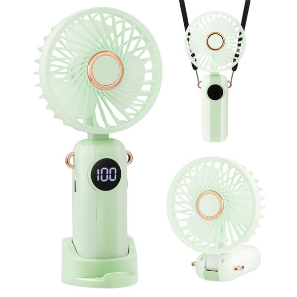 Jsdoin Portable Mini Fan, Portable Mini Fan with LED Display,