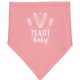 inktastic Maui Hawaii Baby Surfing Baby Bandana Bib Mauve and Natural 2e743