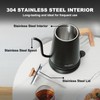 Nueve&Five Gooseneck Electric Kettle with Thermometer， Black Electric Kettle 1L