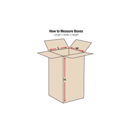 BOX USA 15 Pack of Heavy-Duty Double Wall Corrugated Cardboard Boxes, 12" L x 12" W x 16" H, Kraft, Shipping, Packing and Moving