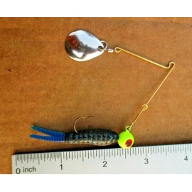 ALL AMERICAN 3 BLACK BLUE 1/4oz SILVER BEETLE SPINNERS Spins Crappie Fishing Lures Bass Baits