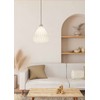 EGLO Minting Pendant Lamp Over Dining Table with Pleated Lampshade,