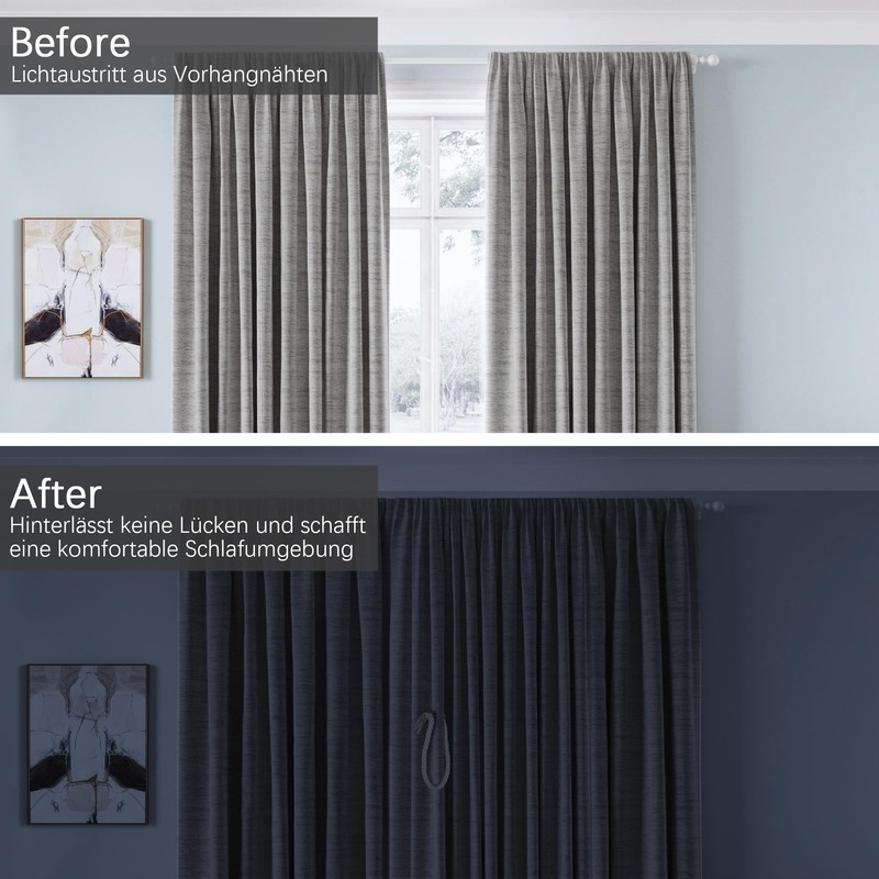 Moorle Pack of 2 Tiebacks for Curtains, Magnetic Curtain Tiebacks,