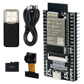 FREENOVE ESP32-WROVER Cam Board (Compatible with Arduino IDE), Onboard Camera Wireless, Python C Code, Detailed Tutorial, Example Projects