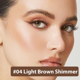 Kaely Light Brown Shimmer Gel Eyeliner Pencil, Smooth Eye Liner Waterproof Smudge Proof, Built in Sharpener, Long Lasting Eye Makeup, Vegan & Cruelty-Free, 04