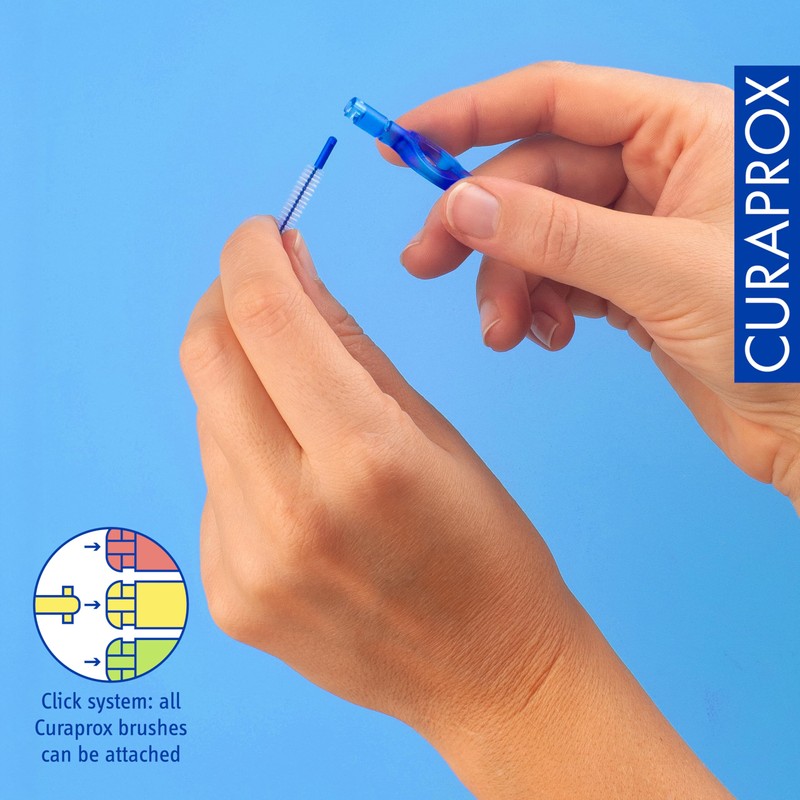 Curaprox CPS 505 Implant Replacement, 4 Pack, Blue, Swiss Made