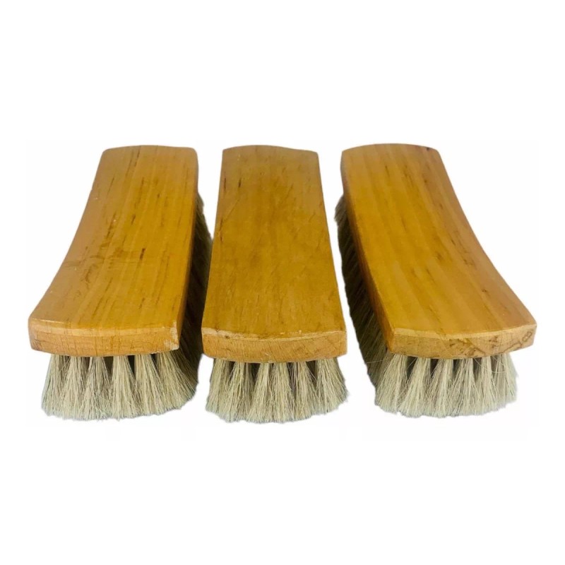 Lux-z Cepillo Fino Para Bolear Calzado Cerdas Naturales Pack De