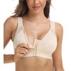 DotVol Women's Front Closure Bra Back Support Posture Correction Bra