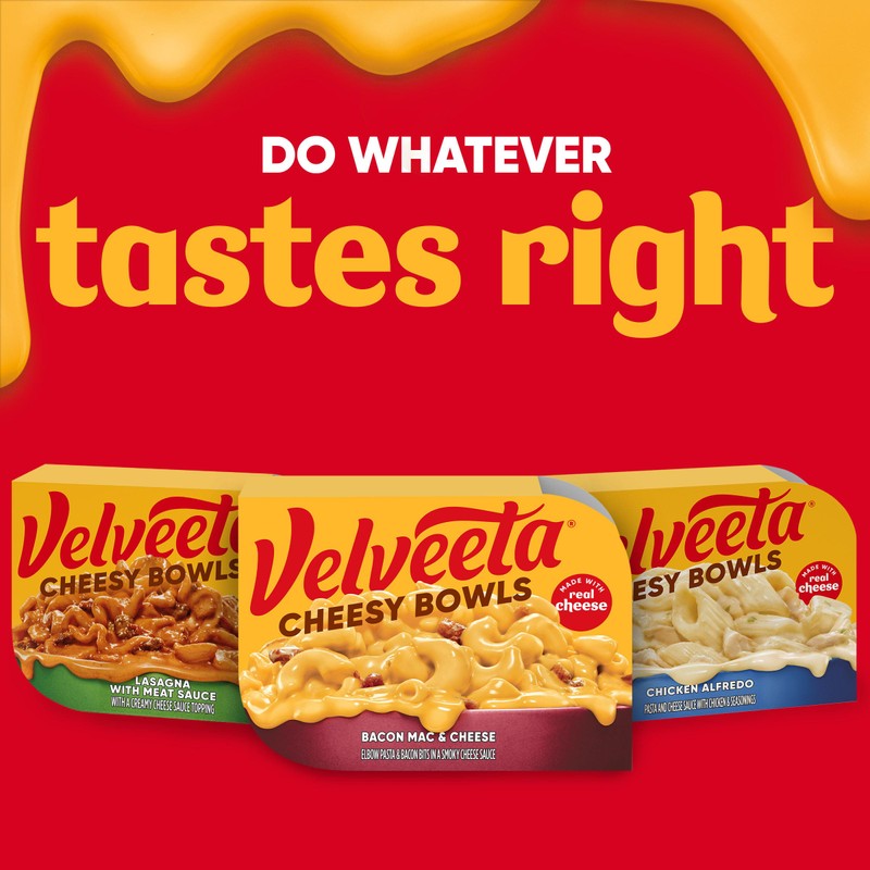 Velveeta Cheesy Bowls Bacon Mac & Cheese Microwave Meal, 9