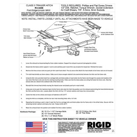 Rigid Class III Custom Fit Hitch Receiver - 2007-2014 Ford Edge & MKX (R3-0466)