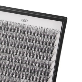 Bodermincer 1 Box Big Capacity 240 bundles 20D Eyelash Extensions 0.07mm Thickness True Mink Strip Eyelashes Individual Lashes Natural Style 8-22mm to Choose (20D-20mm)