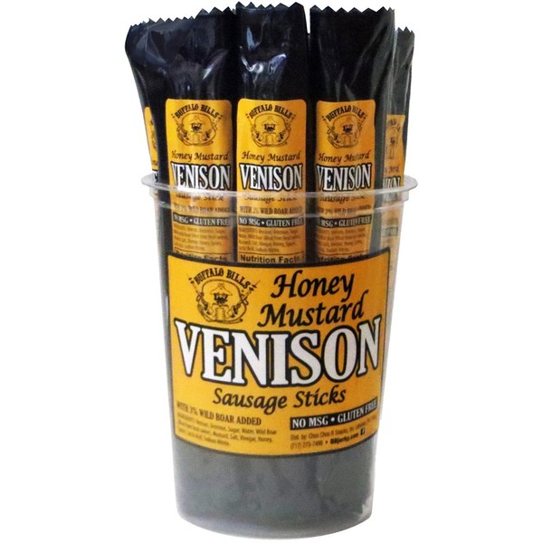 Buffalo Bills Honey Mustard Venison Sausage Sticks (15 gluten free 1oz venison sticks â no MSG)