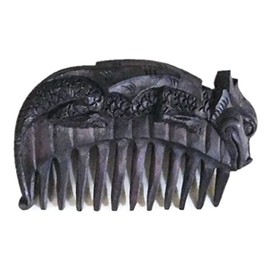 Brave Wings Hand Carved Wooden Dragon ~ Black Dragon Hair Comb ~ OOAK Ornament Sculpture Figurine Statue Unique Table Decoration Home Decor Gift for Christmas and Birthdays ~ 4780