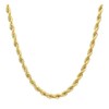 Bigonice 14K Real Yellow Gold 1.5mm,2.0mm,3.2mm,4.2mm Rope Chain Necklace with