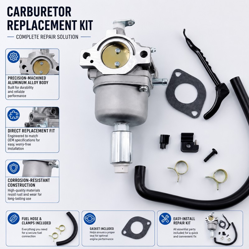 Carburetor Replacement Kit for Craftsman Riding Mowers – Compatible Fuel-Air