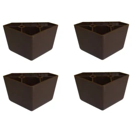 Elegent Upholstery Set of 4 Universal Dark Brown Plastic Furniture Triangle Legs - Sofa/Couch/Cha