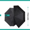PEM Black Umbrella Compact Travel Folding Umbrella,Durable Rain Windproof Portable