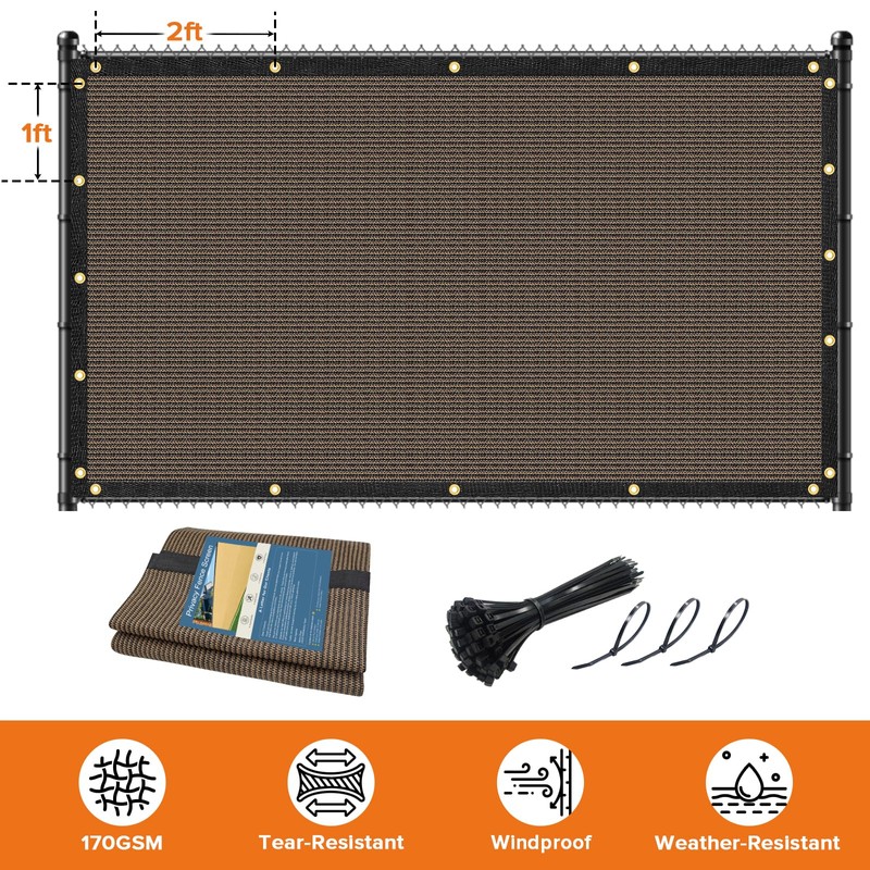 Cisvio 6ftx50ft Fence Privacy Screen Heavy Duty 170 GSM Windscreen