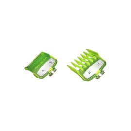 Hair Clipper Guide Combs, 1.5mm and 4.5mm, 2-Piece Set, Transparent Yellow with Metal Buckle