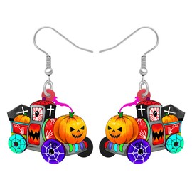 YAYAKO Acryl schrullig Camper Auto LKW Ohrringe Dangle Anime Kürbis Geist Zubehör Schmuck Geschenke für Frauen (Mehrere)
