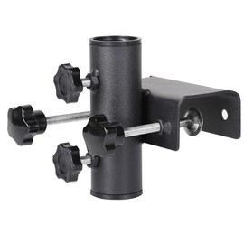 EFUTURETIME Parasol Holder Balcony Square Clampable, Parasol Holder Attachment for Umbrella Tube Diameter 25 ~ 38 mm, Maximum Clamping Range 61 mm