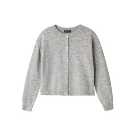 NAME IT Nlflodet LS Girls' Short Knit Cardigan, Noos Cardigan, Raven/Detail: 14-1818, 122-128 EU