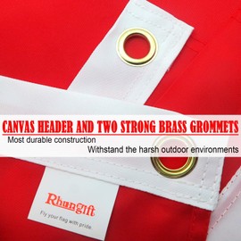 rhungift Canada Flag 3x5Ft,Embroidered Maple Leaf Longest Lasting Oxford Nylon 210D- Canadian Flag, Featues Quadruple Stitched Fly Ends| Brass Grommets for Easy Display Canada Brand Ca Flags