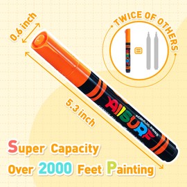 YPLUS Acrylic Paint Pens for Kids, Permanent Fabric Markers Waterproof, Acrylic Markers Painting for Rock Clothes Wood and More - 24 Colours with Bag - Yellow