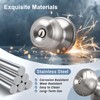 KNOBWELL 4 Pack Brushed Nickel Door Knob with Lock and