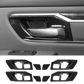 SQQP Carbon Fiber Inner Door Handle Bowl Cover Trim Frame Decor for Dodge RAM 2018 2019 2020 2021