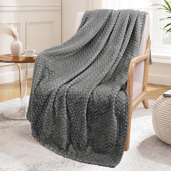 Exclusivo Mezcla Extra Large Flannel Fleece Throw Blanket, 50x70 Inches