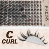 Jms&jms Kit De Cat Eye Pestañas,8-18mm,extensión De Pestañas