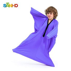 SANHO Sensory Sock Budy - Calcetín para niños con Trastorno de procesamiento sensorial, versión actualizada, Púrpura, Mediano