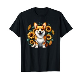 Sunflowers Pembroke Welsh Corgi Corgis T-Shirt