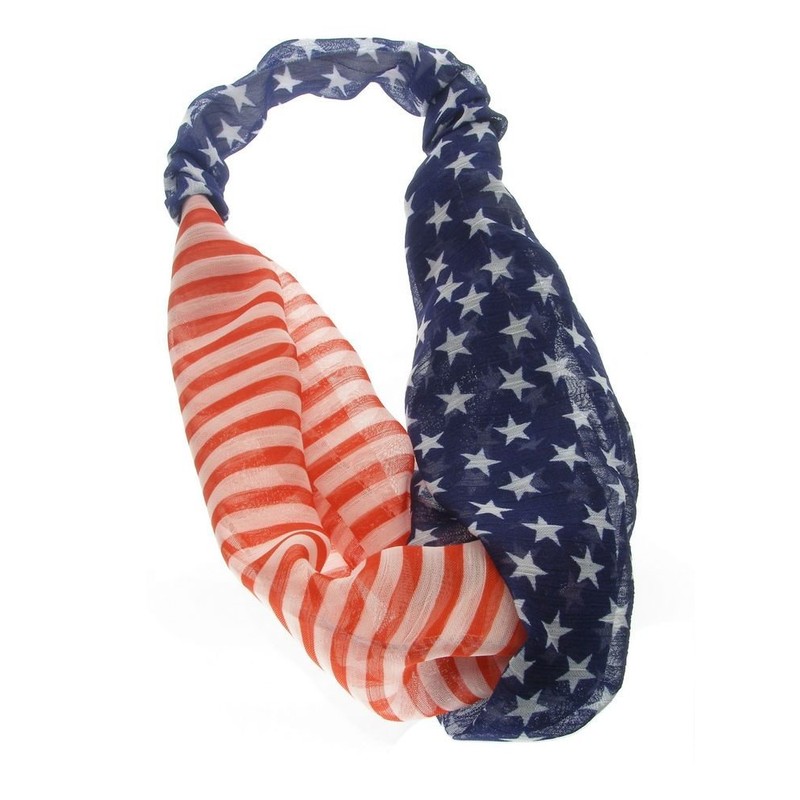 US Flag Stretch Headband - Red White & Blue