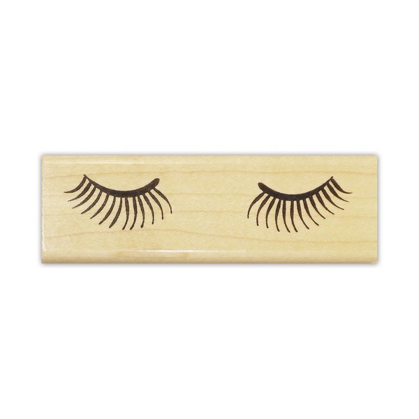 Eyelashes Mounted Rubber Stamp #5