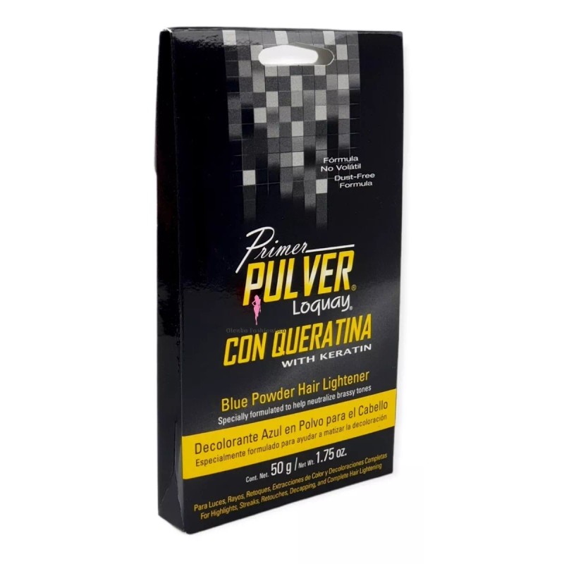 Loquay Polvo Decolorante Profesional Azul Con Queratina 50g Loquay