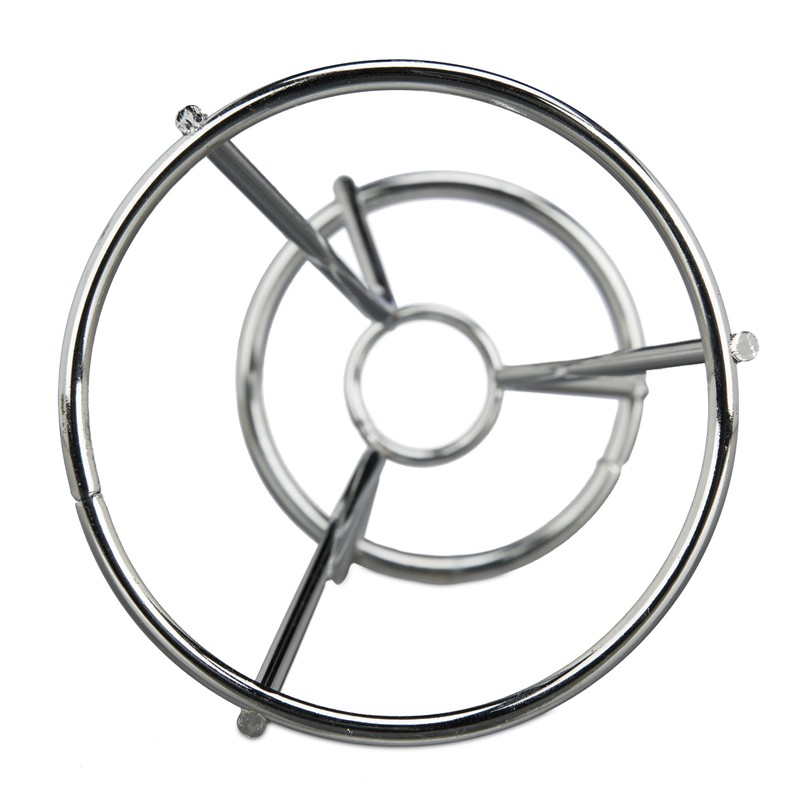 Relaxdays Chip Holder, Set of 4 Stainless Steel Chip Bag